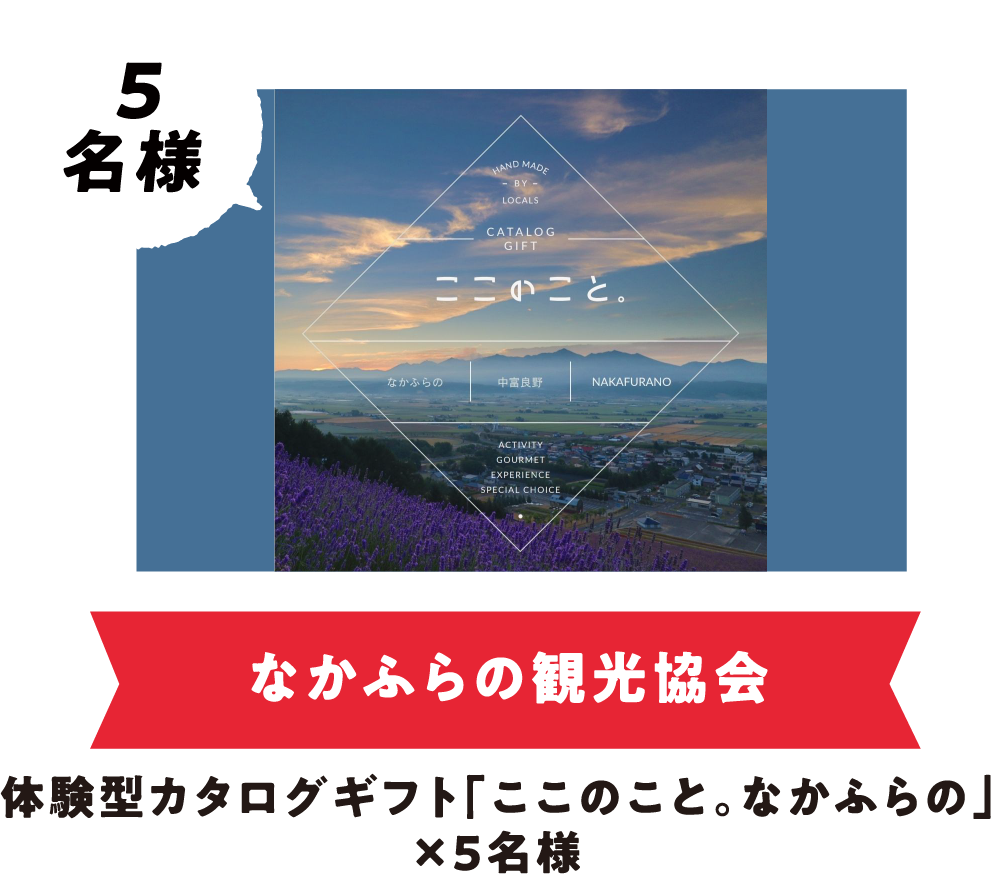 なかふらの観光協会 体験型カタログギフト✕3名様