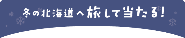 冬の北海道へ旅して当たる！