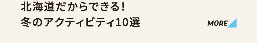 北海道だからできる！冬のアクティビティ10選 MORE