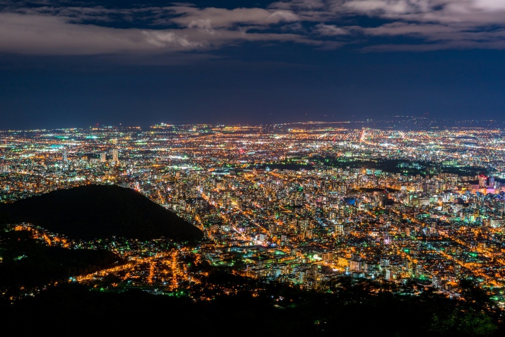 Mt. Moiwa, a spectacular view that can be seen from within the city of Sapporo.