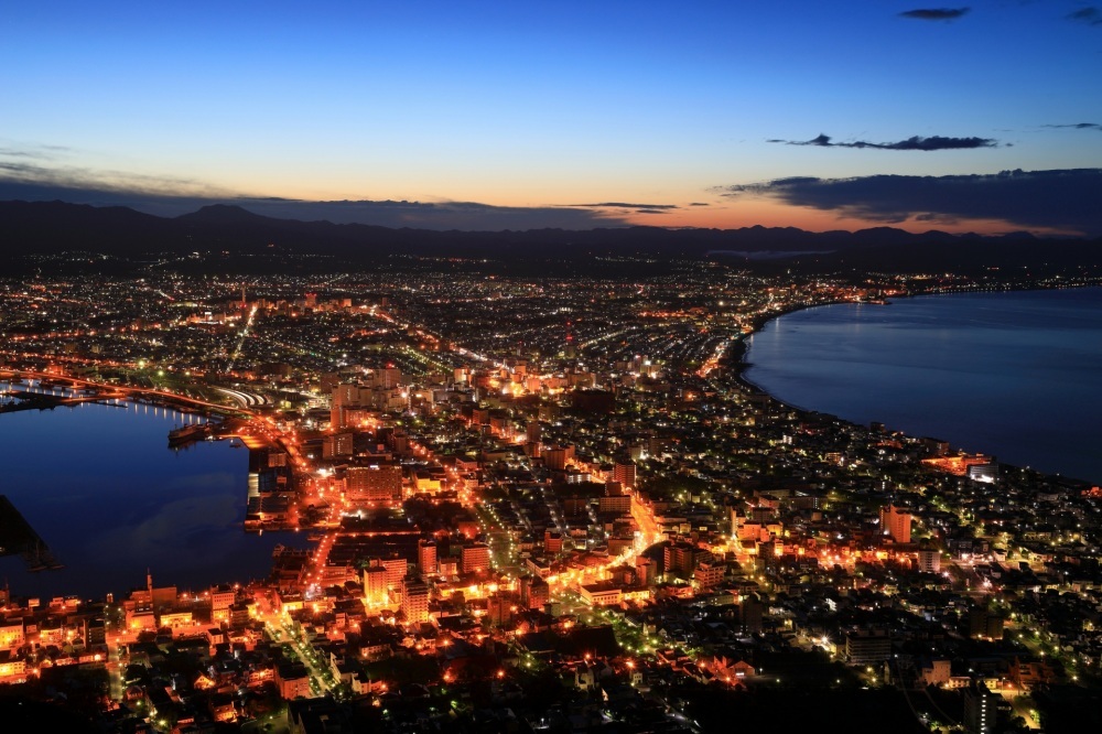 Fantastic early morning view from Mt. Hakodate