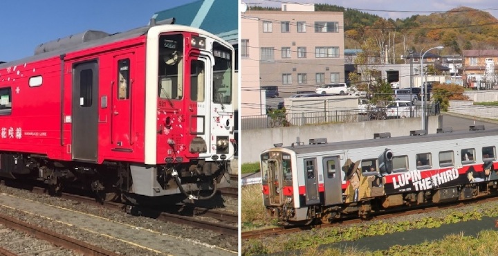 花咲線のラッピング列車