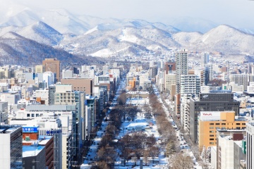 札幌市钟楼，大通公园