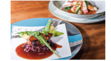在Auberge Kitano Dan Dan享用晚餐