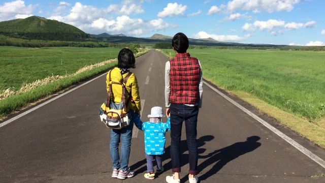 幸せの一本道で写真を撮ると幸せになれます