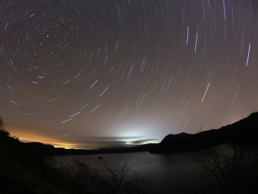 摩周湖で星空観賞